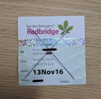 Image of permit marked with a cross through it to make it invalid